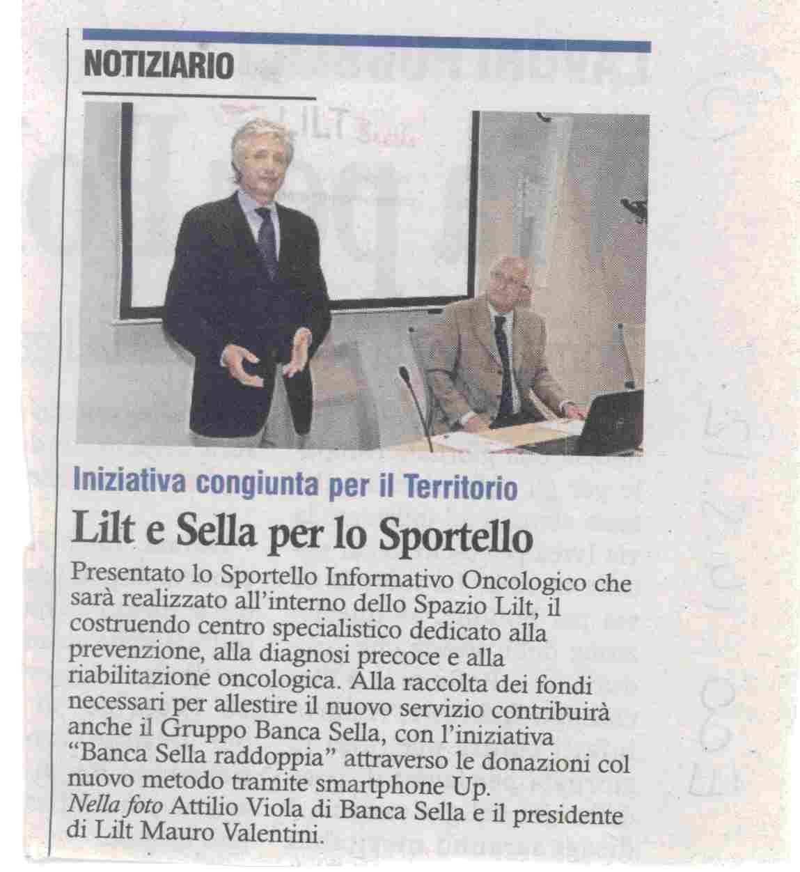 Lilt e Sella per lo sportello