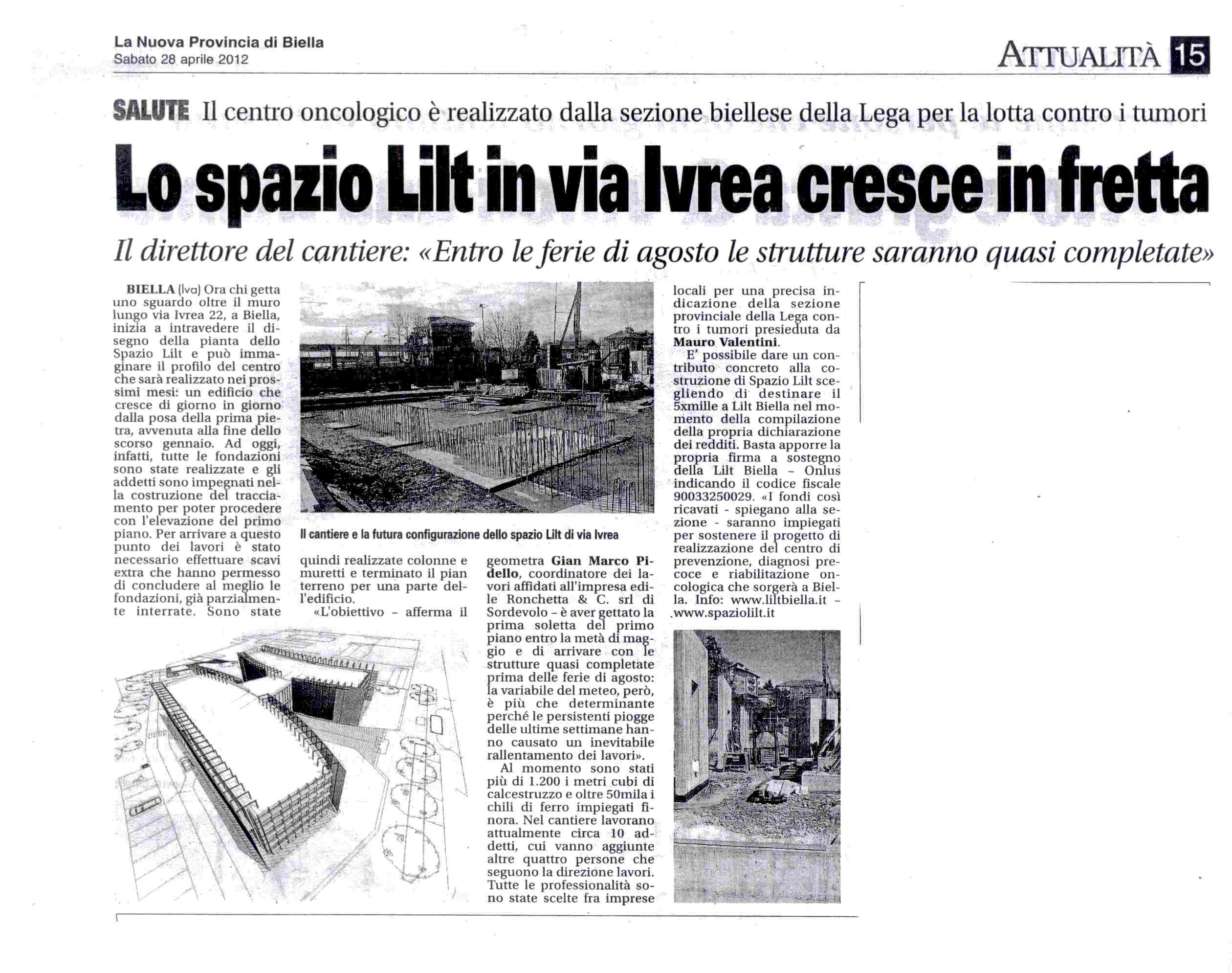 Lo Spazio Lilt in Via Ivrea cresce in fretta
