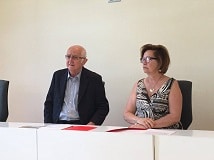 conferenza stampa in sala convegni - Valentini e Daniela